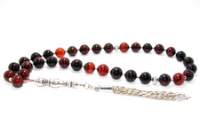 10mm x33 DREAM AGATE Akeek-e-Yamni PRAYER BEADS ISLAMIC TASBIH MASBAHA GIFT