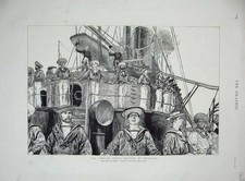 Original Old Antique Print