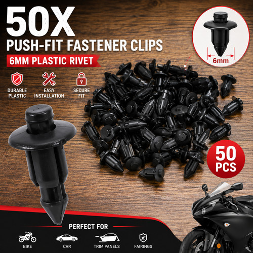 50x plastic rivet bike fairing - 50x,