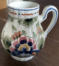 Vintage Delft Polychrome Milk Cream Jug 4.5”