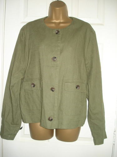 Ladies khaki linen mix - tu,