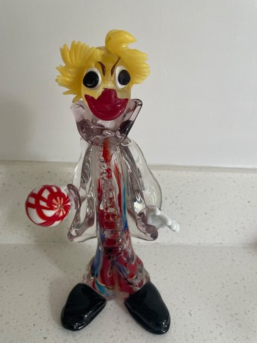 Vintage murano glass clown - clown,