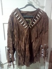 Men's UK M, Zip It London Vintage Country Fringed Beaded Jacket Pre-Loved