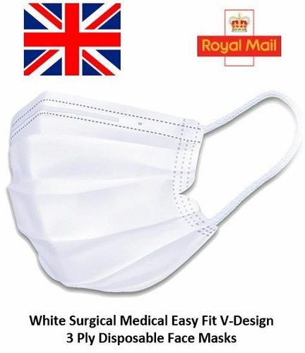 White disposable face masks - face, 3