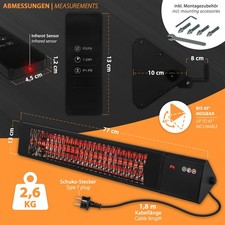 Patio Heater Patio Heater Bright Radiant 2000W Radiant Heater App Infrared
