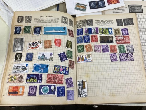 Stamp collection old books - stamp,