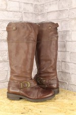 BROWN LEATHER TALL RIDING STYLE BOOTS SIZE 6 / 39 BY PAVERS USED