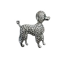 Vintage Silver Tone Poodle