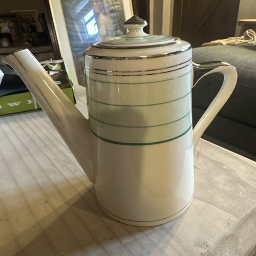 Cottage green coffee pot - cottage,