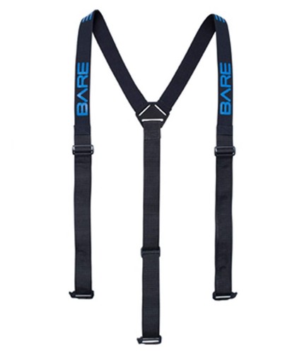 Bare drysuit black suspenders - black,