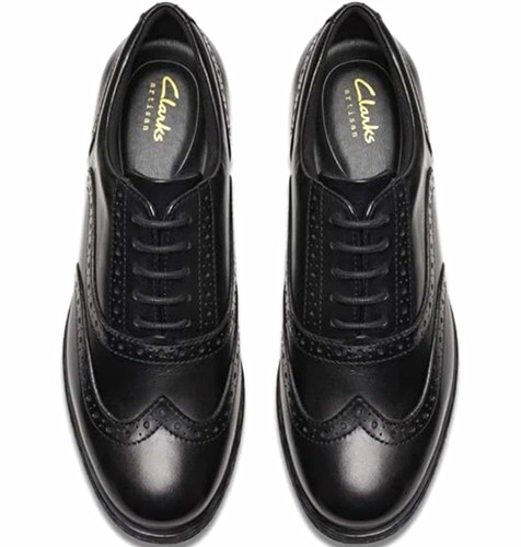 Clarks teens black leather - teens,