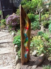Stained Glass Garden Sculpture