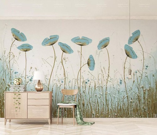 Poppy floral self - 3d, self-adhesive