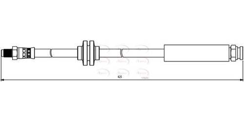 Apec front brake hose for - front,