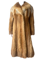 Natural Real RED FOX Fur Coat