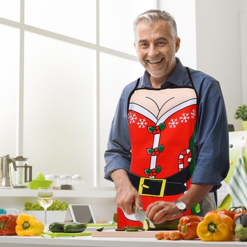 Reusable christmas apron - christmas, with