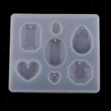 DIY cabochon jewelry silicone mould resin casting pendant craft molds w hole