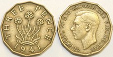 1937 to 1952 George VI Brass Threepence Your Choice of Date / Year