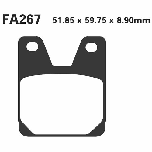 Pair brake pads ebc fa267hh - pair,
