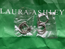 4 Laura Ashley Passing Rings Brushed Silver for 28mm poles for Bay Windows