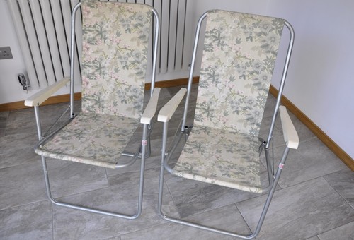 Vintage deck chair metal - vintage,