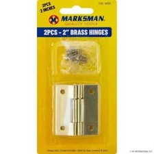 2 X  Brass Door Hinges 2 inch