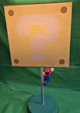 Nintendo Super Mario Bros 14" Question Block Lamp Desk Lamp Pull String 