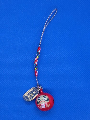 Daruma wind charm red - charm, (tiny