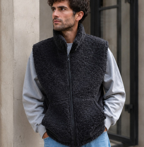 Men 100 wool waistcoat - 100%,