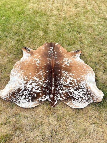 Genuine brown cowhide - brown, rug