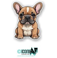 Funny Cute French Bulldog Puppy Dog Fur Baby Vinyl car sticker Decal 10cm P7