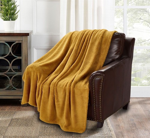 Teddy bear fleece plain throw - bear,