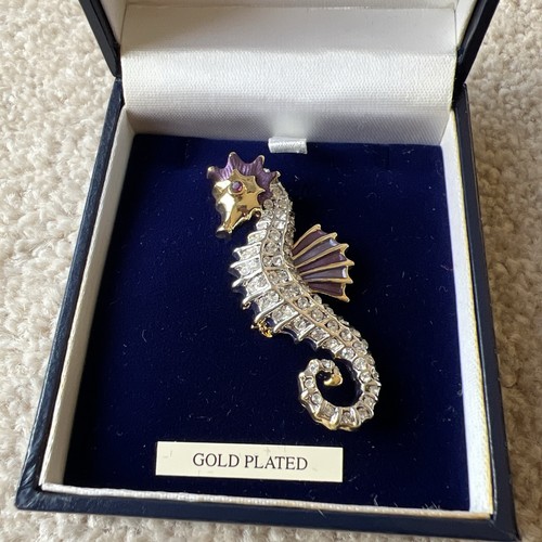 Seahorse gold plated - seahorse,
