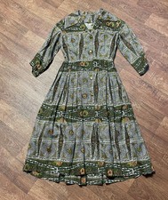 Vintage 50s Dress | Olive Cotton Shirtwaister | 8/10 | 1950s Dresses | Retro