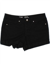 MOSSIMO Womens Mid Rise Denim Shorts US 12 Large W31 Black Cotton CE54