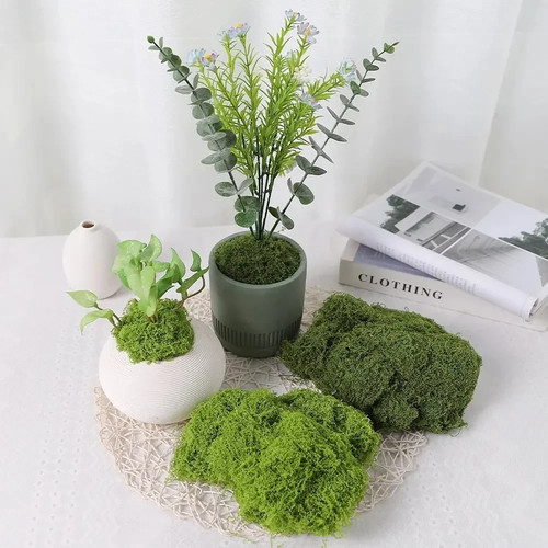 100g fake moss dark - moss,