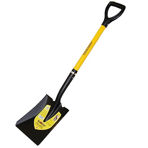 Square steel shovel - square,