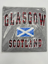 GENTS GLASGOW SALTIRE SCOTLAND XXL GREY T-SHIRT