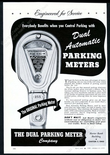 1945 dual parking meter - meter, photo