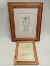 Framed Winnie the Pooh Pencil Sketch Prints Bundle - Preowned Collectable 