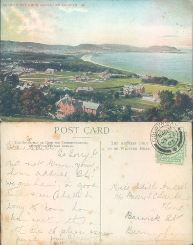 Colwyn bay from above - from, old