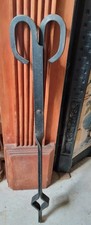 Vintage Black Metal Fire Tongs