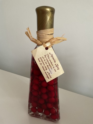 Decorative glass bottle red - glass,