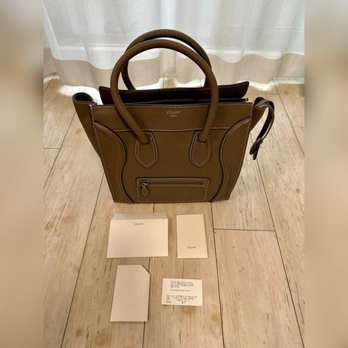 Celine nano luggage bag greige - nano,
