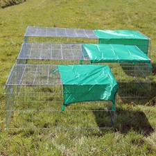 Metal Run Chicken Rabbit Guinea Pig Duck Ferret Dog Cat Pet Enclosure Roof Hutch