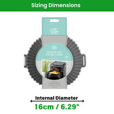 Air Fryer Silicone Basket Round Pot Liner Reusable Non-Stick Baking Liner 18x4.5