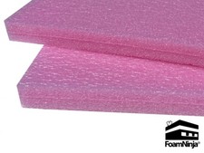 Anti-Static Polyethylene Foam Sheet - 1" x 12" x 12" - 2 Pk Pink Density 1.7 pcf