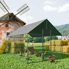 XL Large Metal Chicken Coop Upgrade Poultry Cage Mesh Animals Run Pen Breed Shed