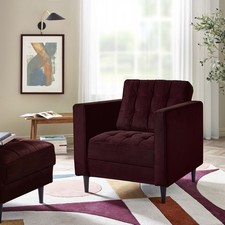 Jolene Luxury Velvet Armchair Tufted Chesterfield Minimalist Modern