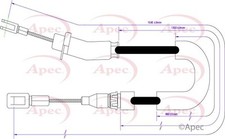 APEC Rear Brake Cable for